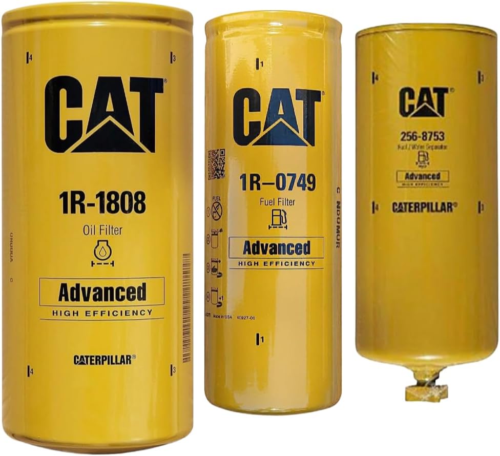 1R-1808 1R-0749 256-8753 Filter Kit Compatible with Caterpillar Cat Engine Fits Most 3406, C10, C11, C12, C13, C15, C16