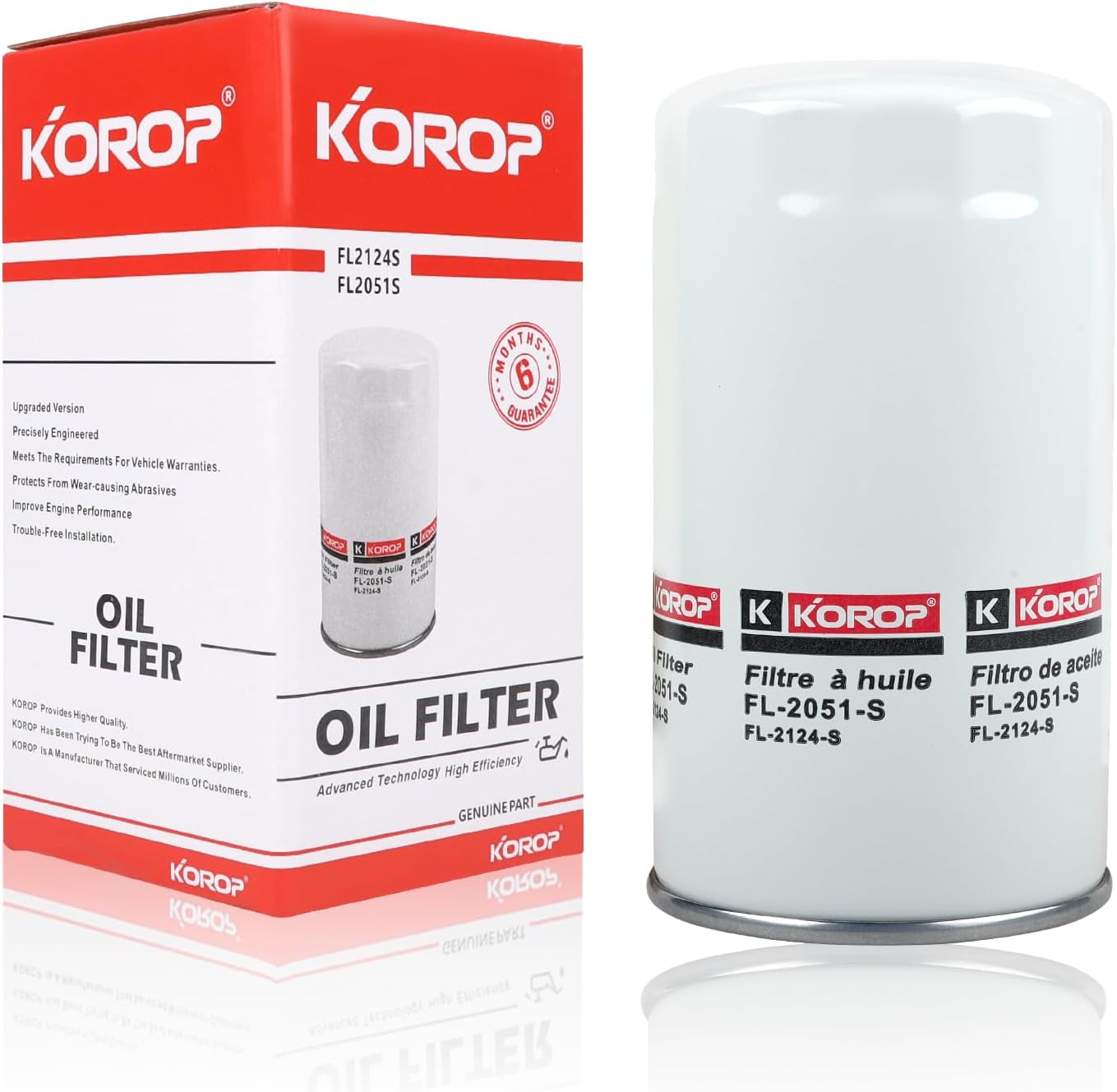 6.7 Powerstroke Oil Filter Compatible with 2011-2025 Ford F250 F350 F450 F550 F650 F750 6.7L Diesel Engine Replaces FL2124S FL2051