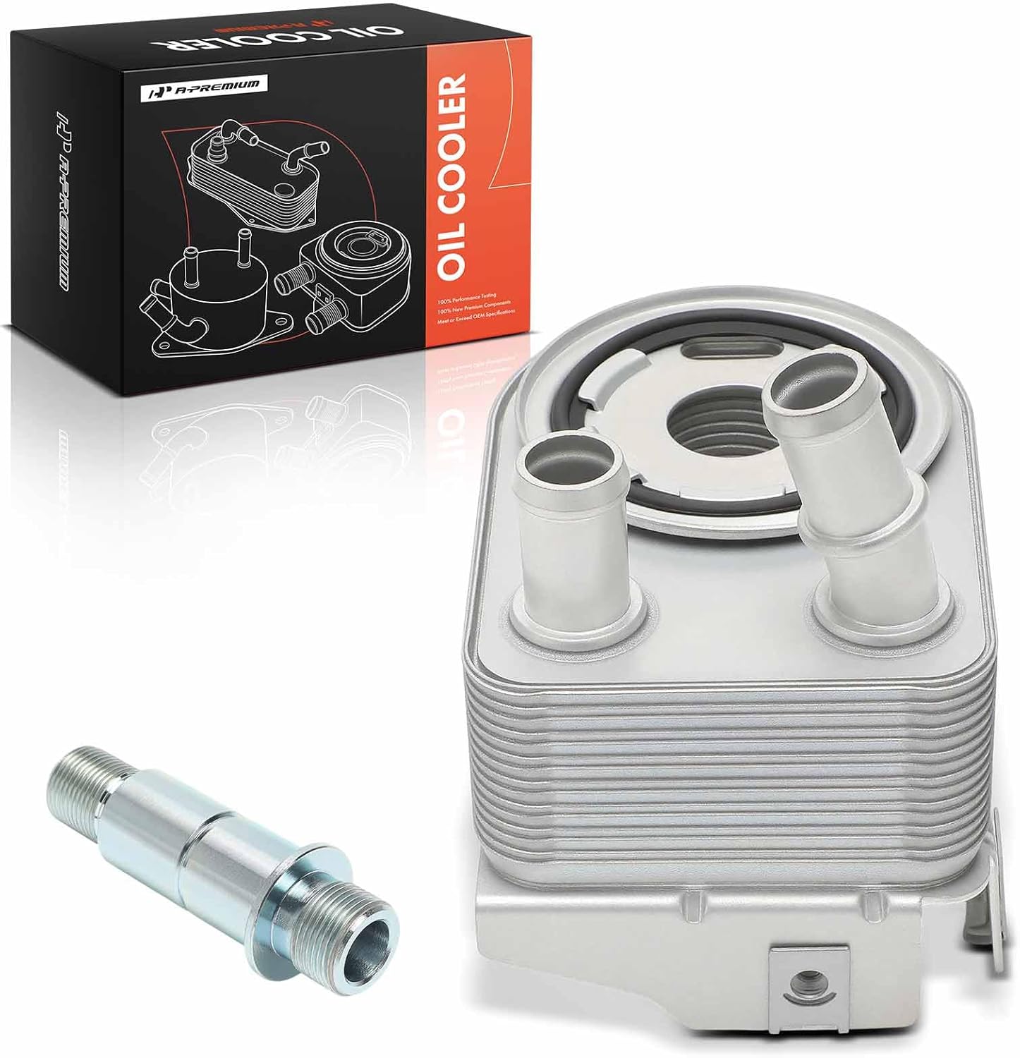 A-Premium Engine Oil Cooler Compatible with Jeep Cherokee 14-23, Compass 17-22, Renegade 15-20 & Chrysler 200 15-17 & Dodge Dart 13-16 & Fiat 500X 16-18 & Ram ProMaster City 15-21, 2.0L 2.4L