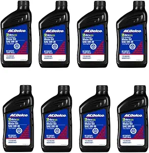 ACDelco 109246 SAE 5W-30 dexos1 Gen 2 Full Synthetic Motor Oil 1 Quart (8 pack)