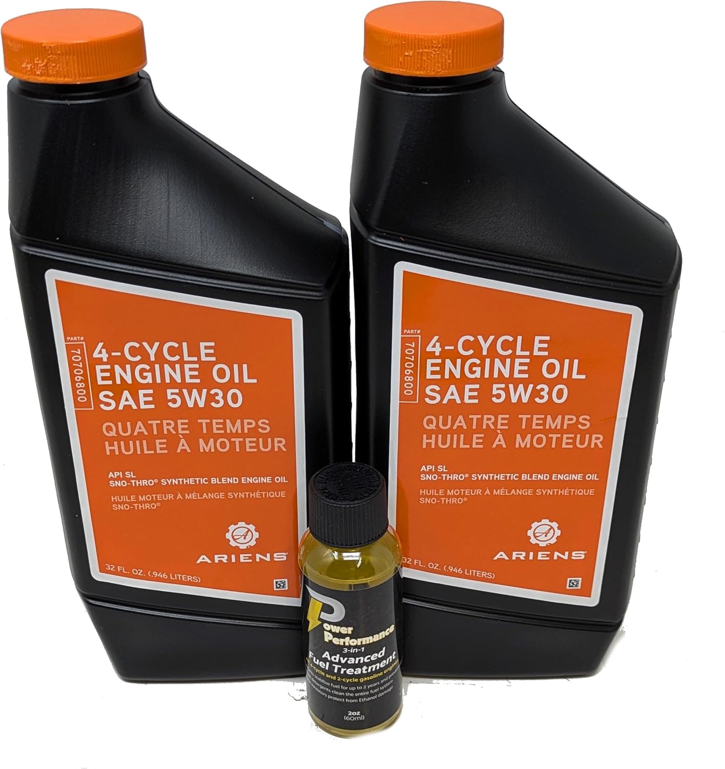 Ariens 000676 SAE 5W-30 Sno-Thro Engine Oil Quart (2-Pack) and Fuel Treatment
