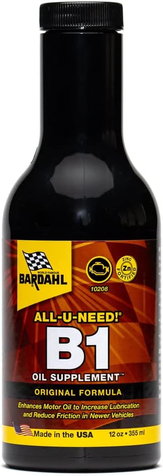 Bardahl 10208 B1 Oil Supplement Additive - Motor Oil Enhancement to Increase Lubrication and Reduce Friction in New Vehicles - 12 fl. oz. (Pack of 1)