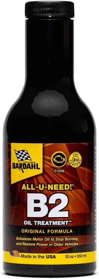 Bardahl 21208 Engine Protection Motor Oil Additive - Zinc Engine Restore & Oil Burning Guard