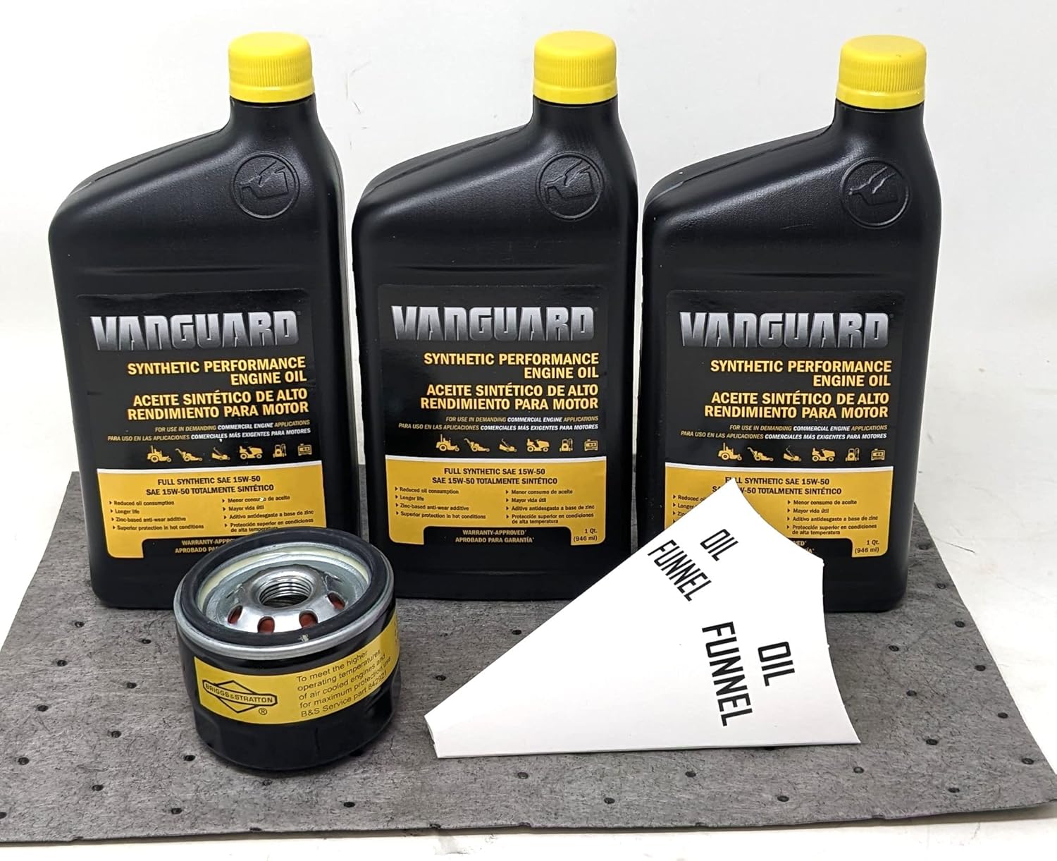 Briggs & Stratton 15W-50 (3 Quarts) Full Synthetic Vanguard Engine Oil Change Kit