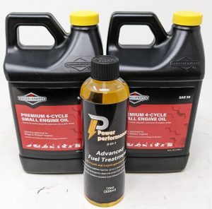 Briggs & Stratton 30W Engine Oil - 48 Oz. 100028 (2-Pack) and Fuel Treatment, Best 30W Oil for Small Engines
