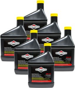 Briggs and Stratton 100005 SAE 30W Engine Oil 18oz (Pack of 6) Best 30W Oil for Small Engines