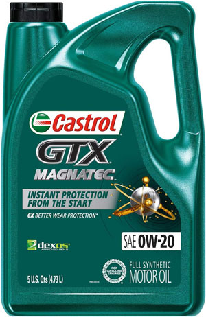 Castrol 03060 GTX MAGNATEC 0W-20 Full Synthetic Motor Oil
