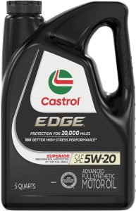 Castrol EDGE 5W-20 Advanced Full Synthetic Motor Oil, Best Engine Oil for Hybrid Cars