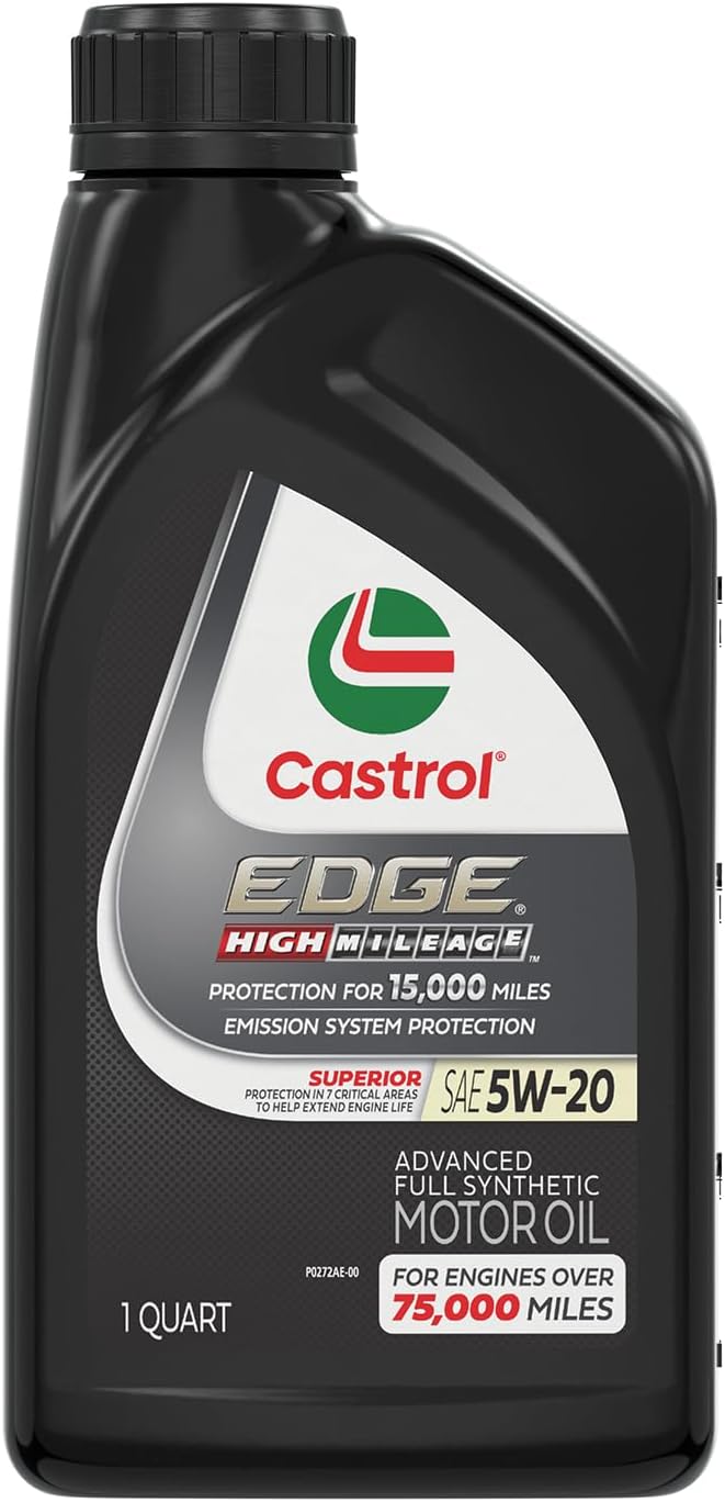 Castrol EDGE High Mileage 5W-20 Advanced Full Synthetic Motor Oil, 1 Quart
