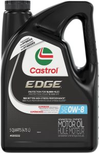 Castrol Edge Advanced Full Synthetic 0W-8 Motor Oil, Best 0W-8 Engine Oil
