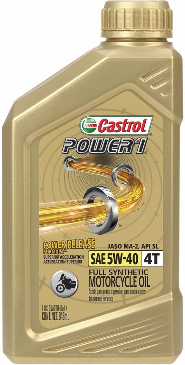 Castrol Power 1 Racing 4T Motorcycle Oil - 5W40-1qt. 06113