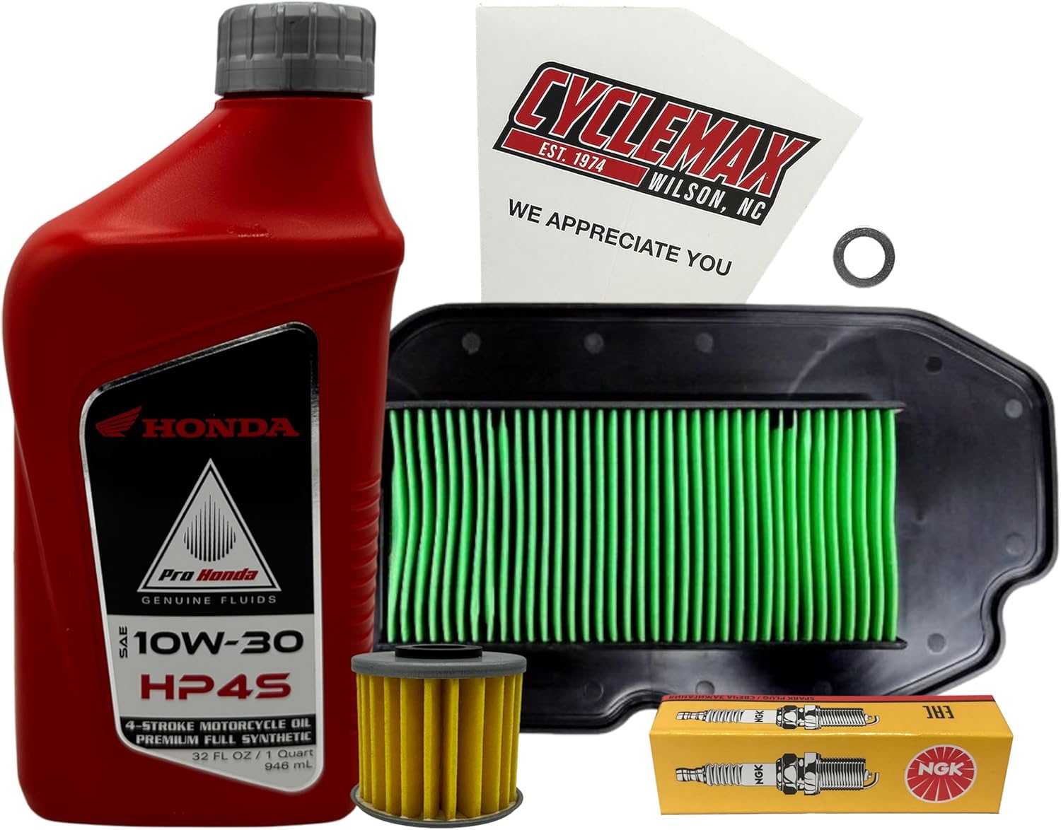 Cyclemax Full Synthetic HP4s Tune-Up Kit compatible with 2021-2025 Honda Trail 125 CT125
