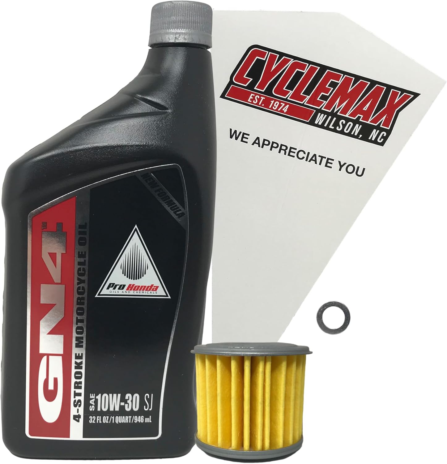 Cyclemax Standard 10W-30 Oil Change Kit compatible with 2021-2025 Honda Grom 125