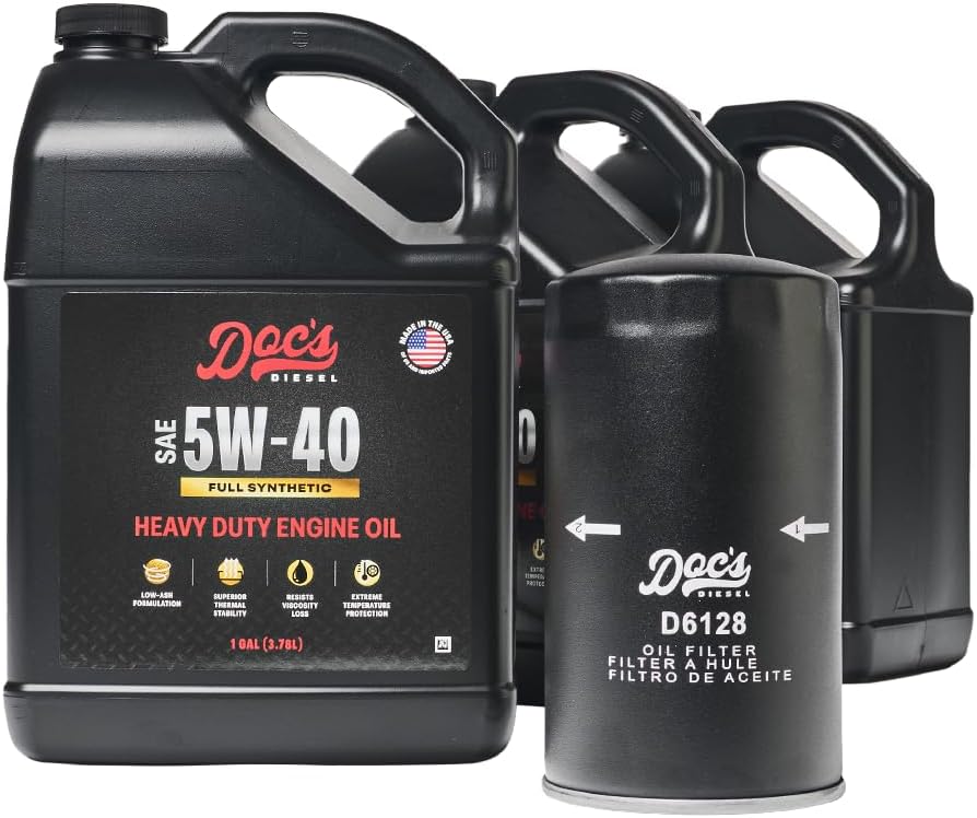 Doc's Diesel 6.7L Power Stroke Oil Change Kit for Ford F-250, F-350 2011-2025, 5W-40 Full Synthetic Engine Oil | 3-Gallon