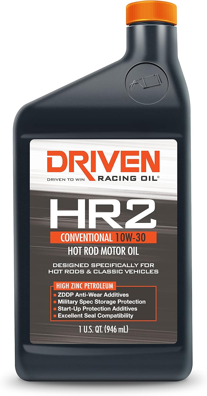 Driven Racing Oil Lunati DRV02006 10W-30 Driven HR-2 High Zinc Hot Rod Oil for Flat Tappet Camshaft, 1 Quart
