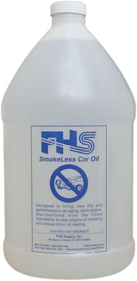 FHS Full-Synthetic Smokeless Motor Oil (10W-30) (1 Gallon Bottle) - High-Performance Engine Oil Stays Cleaner, Reduces Emissions, & Extends Mileage