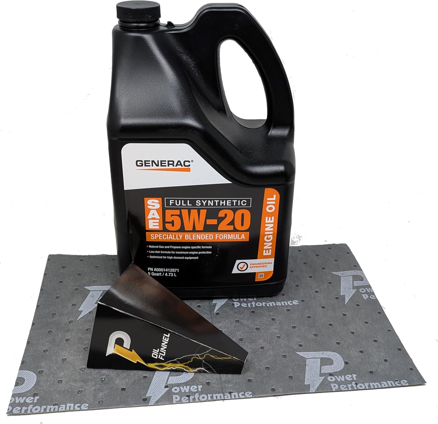 Generac A0001412871 Full Synthetic SAE 5W-20 Engine Oil 5-Quart Bottle
