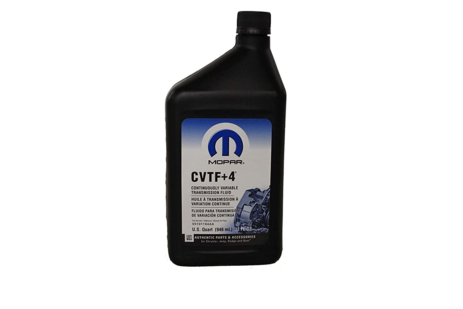 Genuine Mopar Parts 05191184AA CVTF+4 Transmission Fluid - 1 Quart