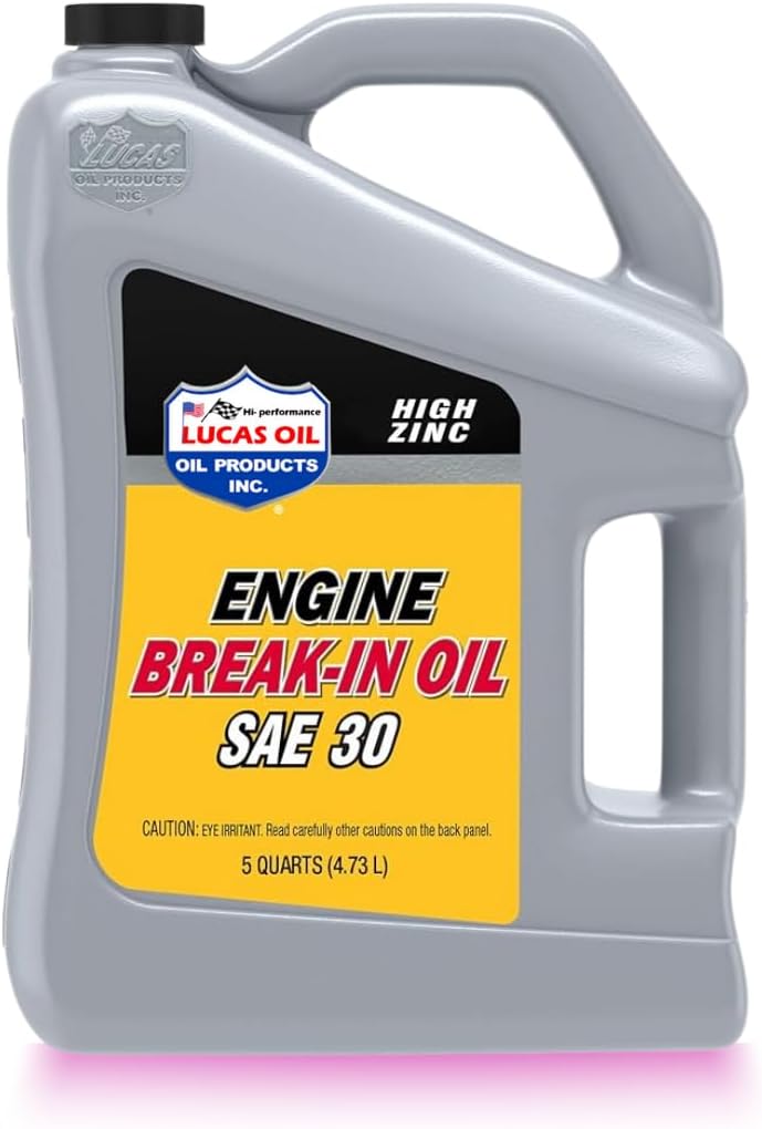 High Performance SAE 30 Racing Engine Break-In Oil 10631— 5 Quart | Engine Assembly Lubricant | Racing Oil | Break-In Motor Oil | Engine Protection Oil | Made in USA