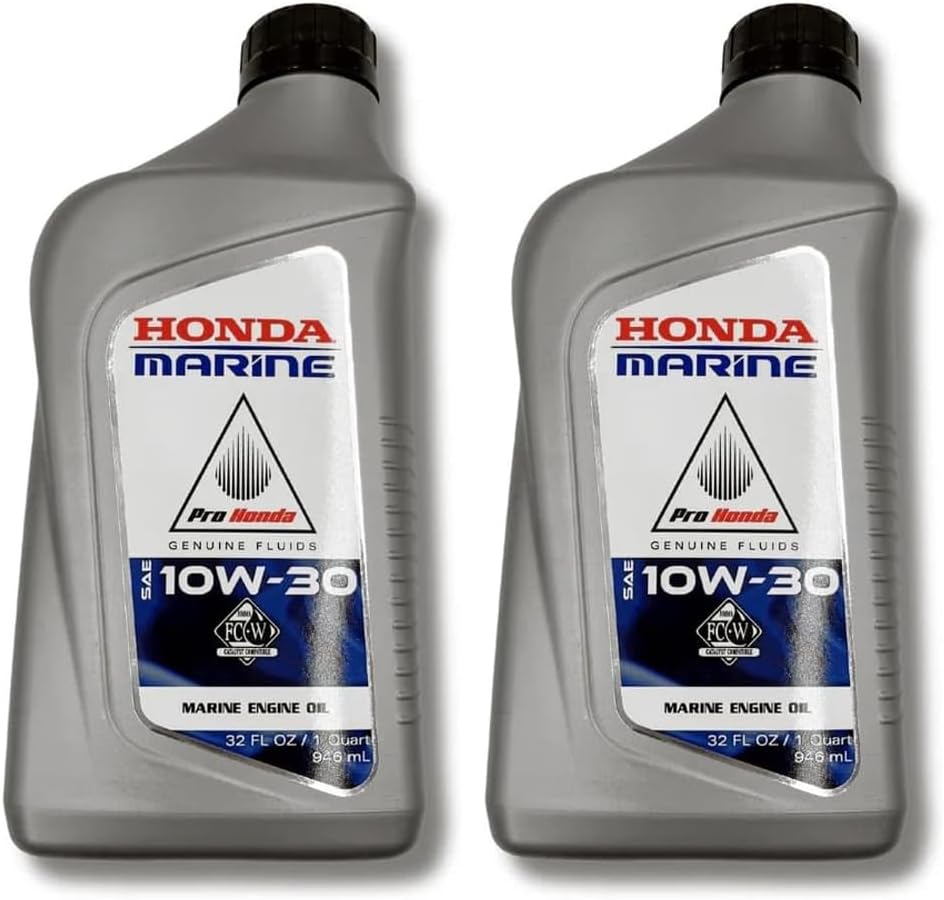Honda 08232-H99-K1LA1 Marine Oil SAE 10W-30, 1 Quart, Pack of 2