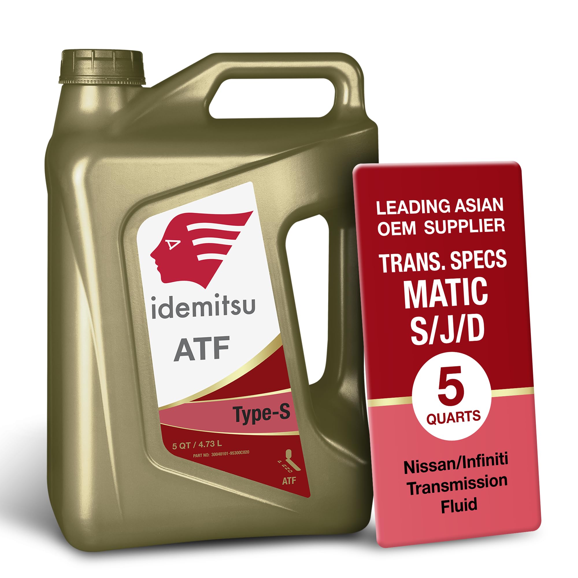 Idemitsu ATF Type S Automatic Transmission Fluid (Matic J, Matic D) – 5 Quart | Engineered for Optimal Shifting and Extended Protection | Part Number 30040101-75000C020