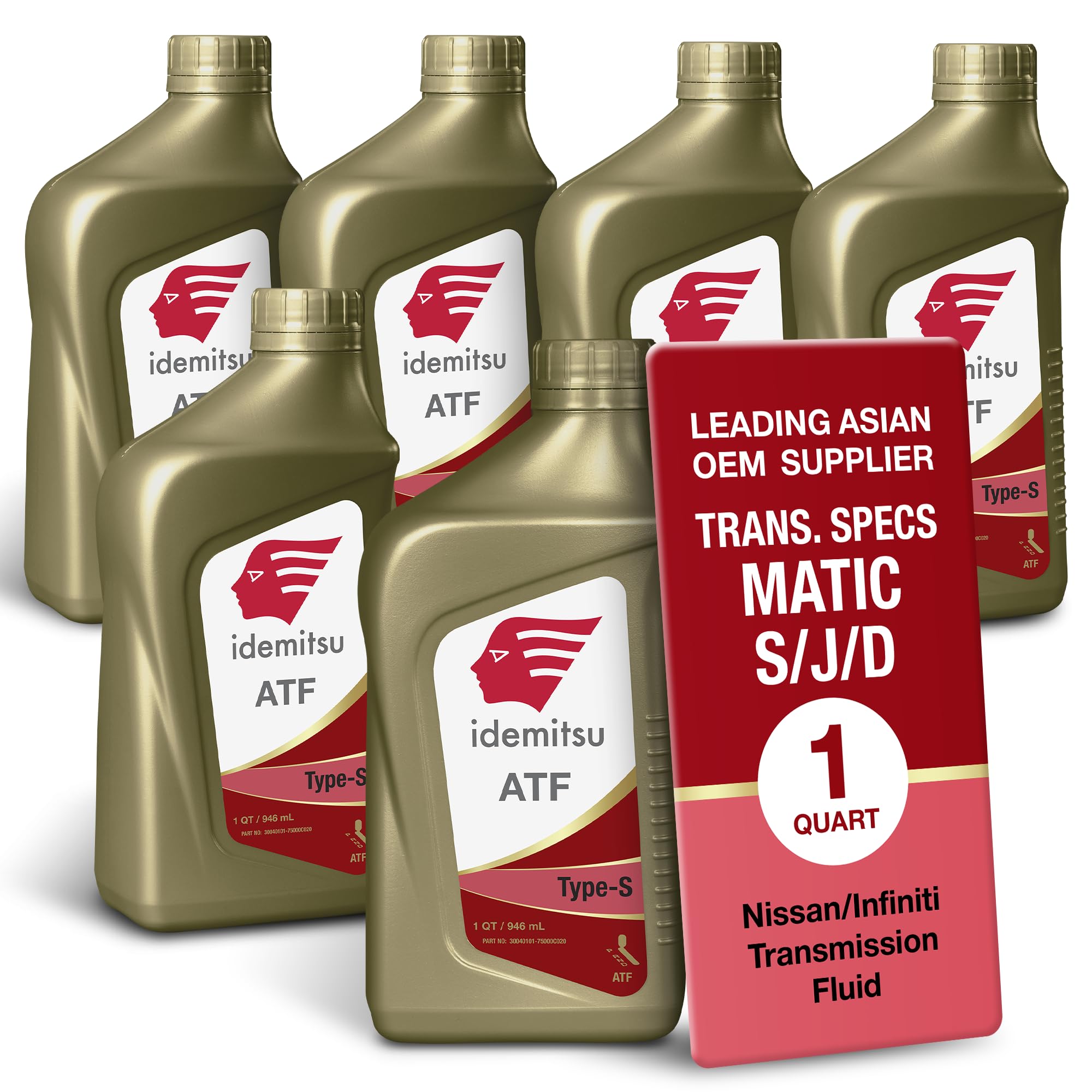 Idemitsu ATF Type S (Matic J, D) Transmission Fluid – 1 Qt, 6 Pack
