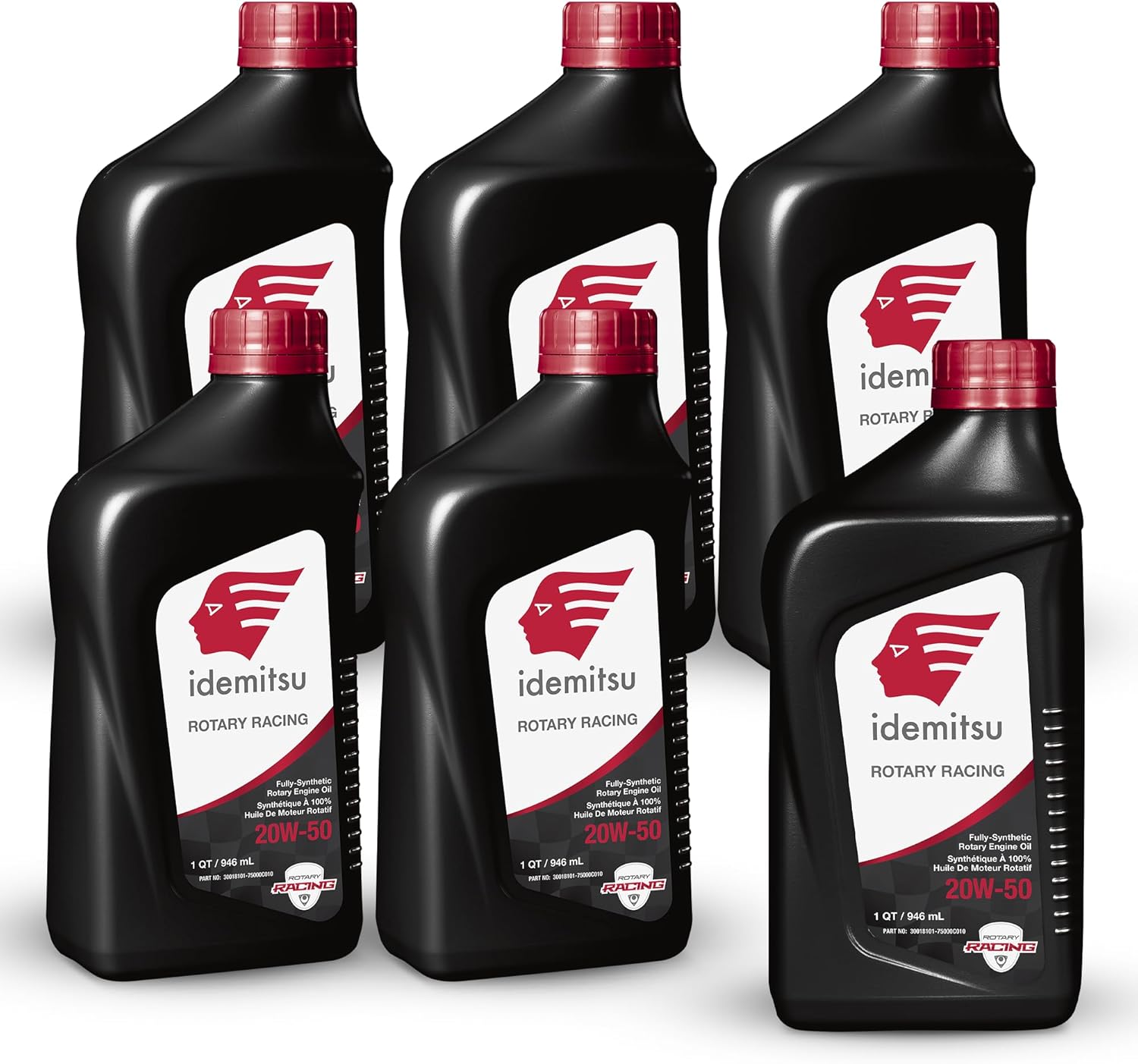 Idemitsu Full Synthetic Rotary Racing 20W-50 Engine Oil – 1 Quart, Pack of 6 | Enhanced Horsepower & Torque | Engineered for Peak Performance in Rotary Engines