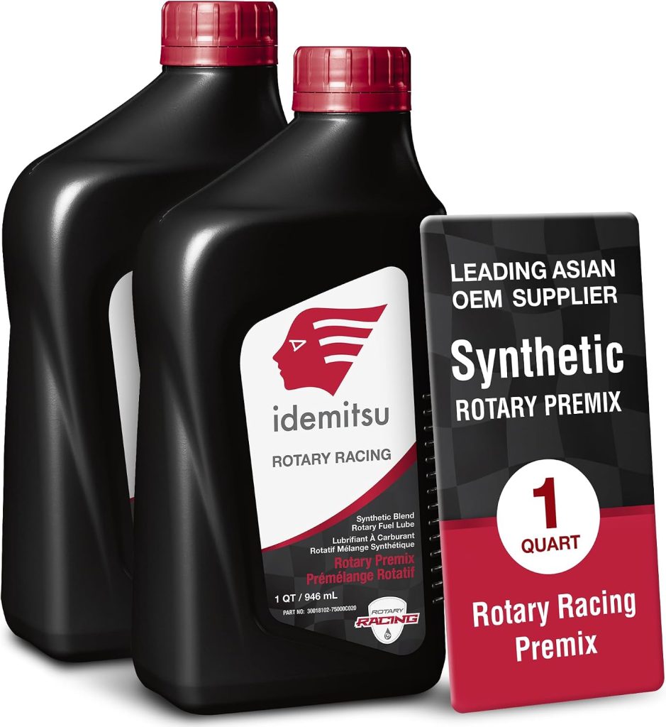 Idemitsu Synthetic Blend Racing Rotary Premix – 1 Quart, Pack of 2 | Premium Rotary Fuel Lubricant for Gasoline Engines | Designed for Enhanced Sealing and Clean Engine Operation
