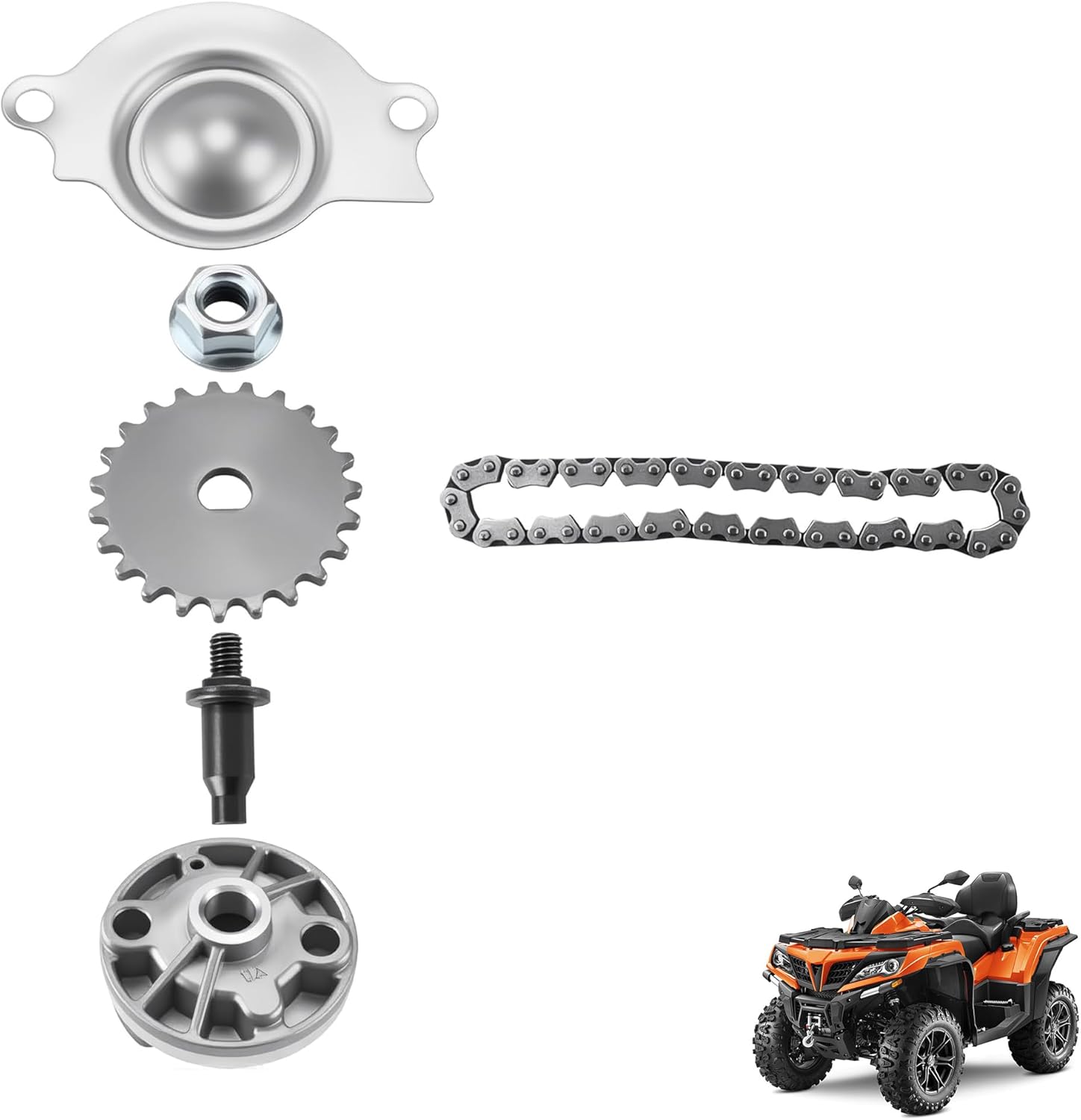 JOYYANGFANG Oil Pump Assembly GY6 44 Pin Chain for 125CC 150CC ATV Go Kart Moped Scooter 4 Wheeler Quad Bikes 4-Stroke GY6 152QMI 157QMJ Engine