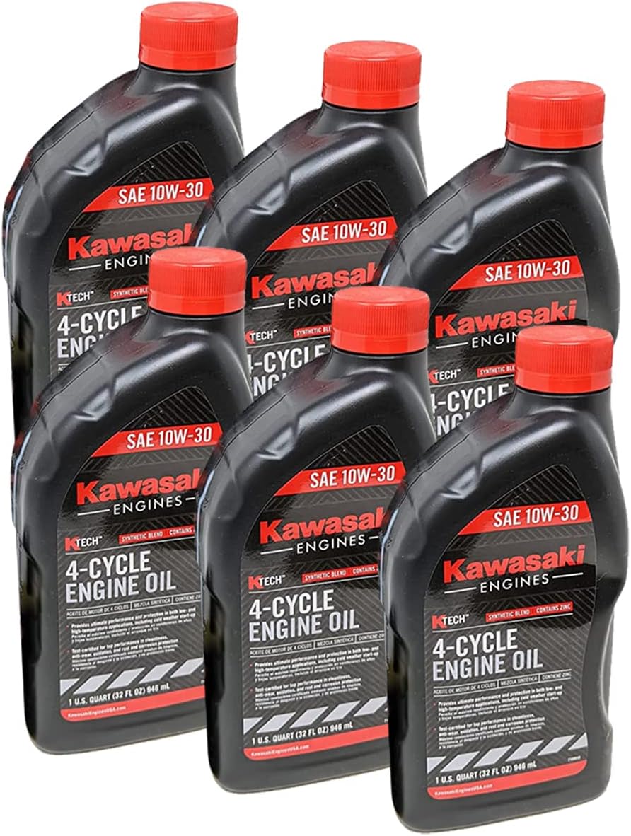 Kawasaki 99969-6081 Pack of 6 Quarts 4 Cycle Engine Oil 10W-30
