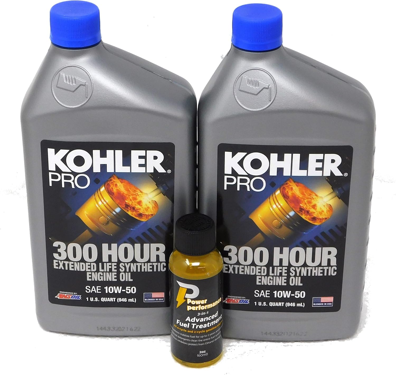 Kohler Pack of 2 25 357 72-S Extended Life 10W-50 Synthetic Engine Oil and Fuel Treatment