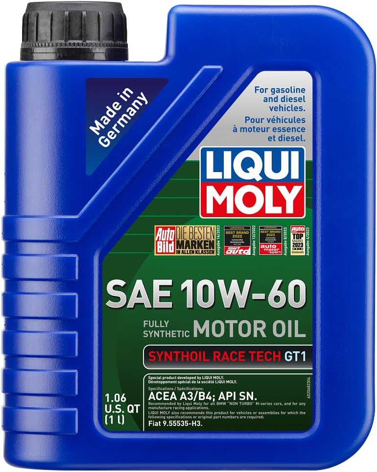 LIQUI MOLY Synthoil Race Tech GT1 SAE 10W-60 | 1 L | Fully synthetic engine oil | SKU: 2068