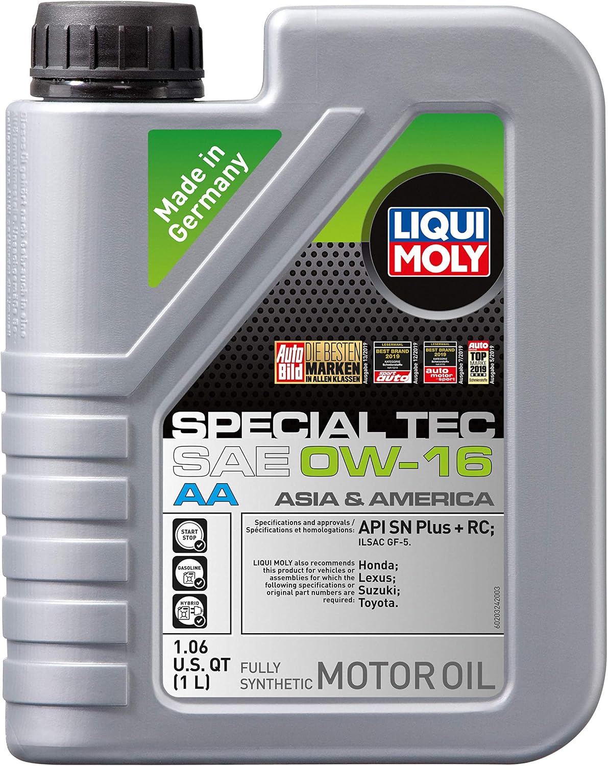 Liqui Moly 20324 Special Tec AA SAE 0W-16 Motor Oil, 1 Liter