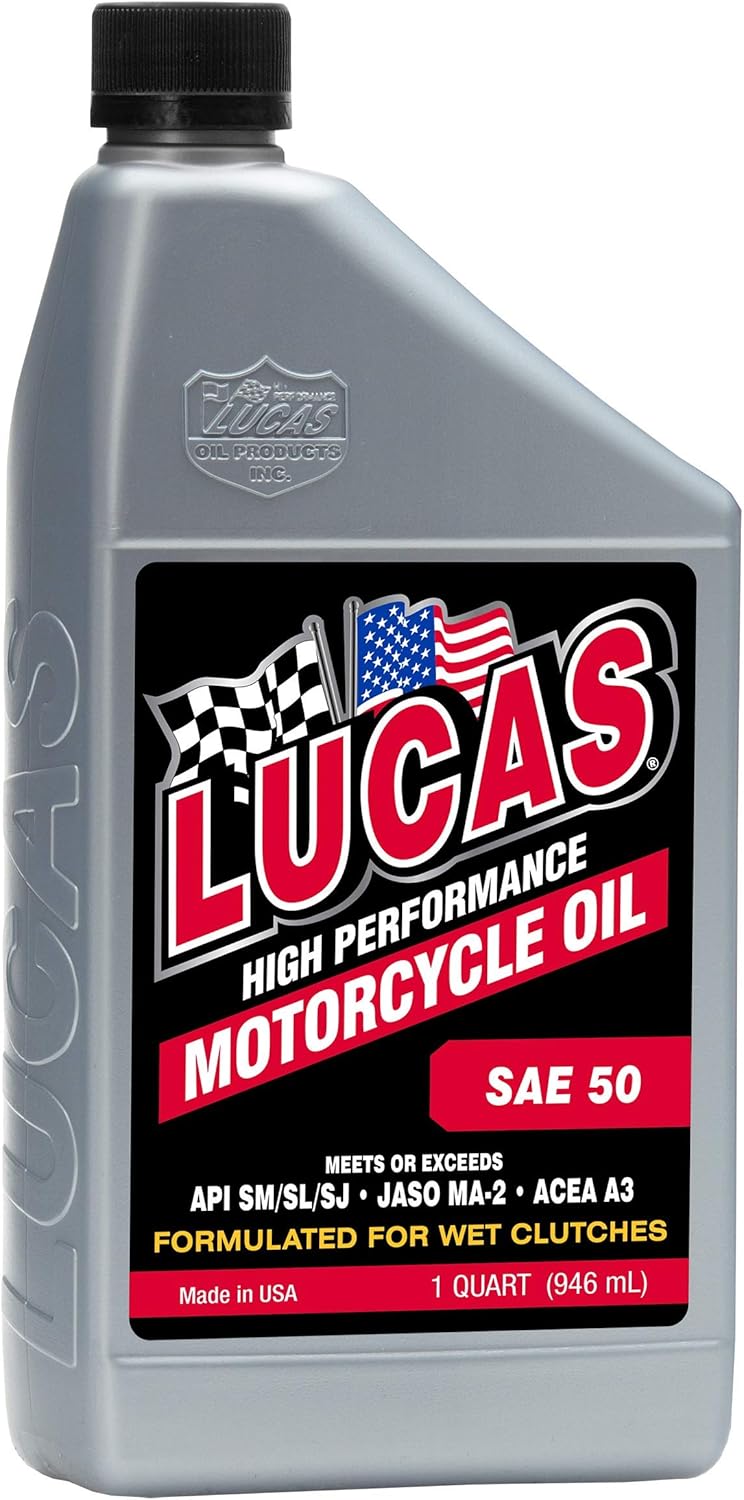 Lucas Oil 10712 SAE 50 Motorcycle Oil - 1 Quart