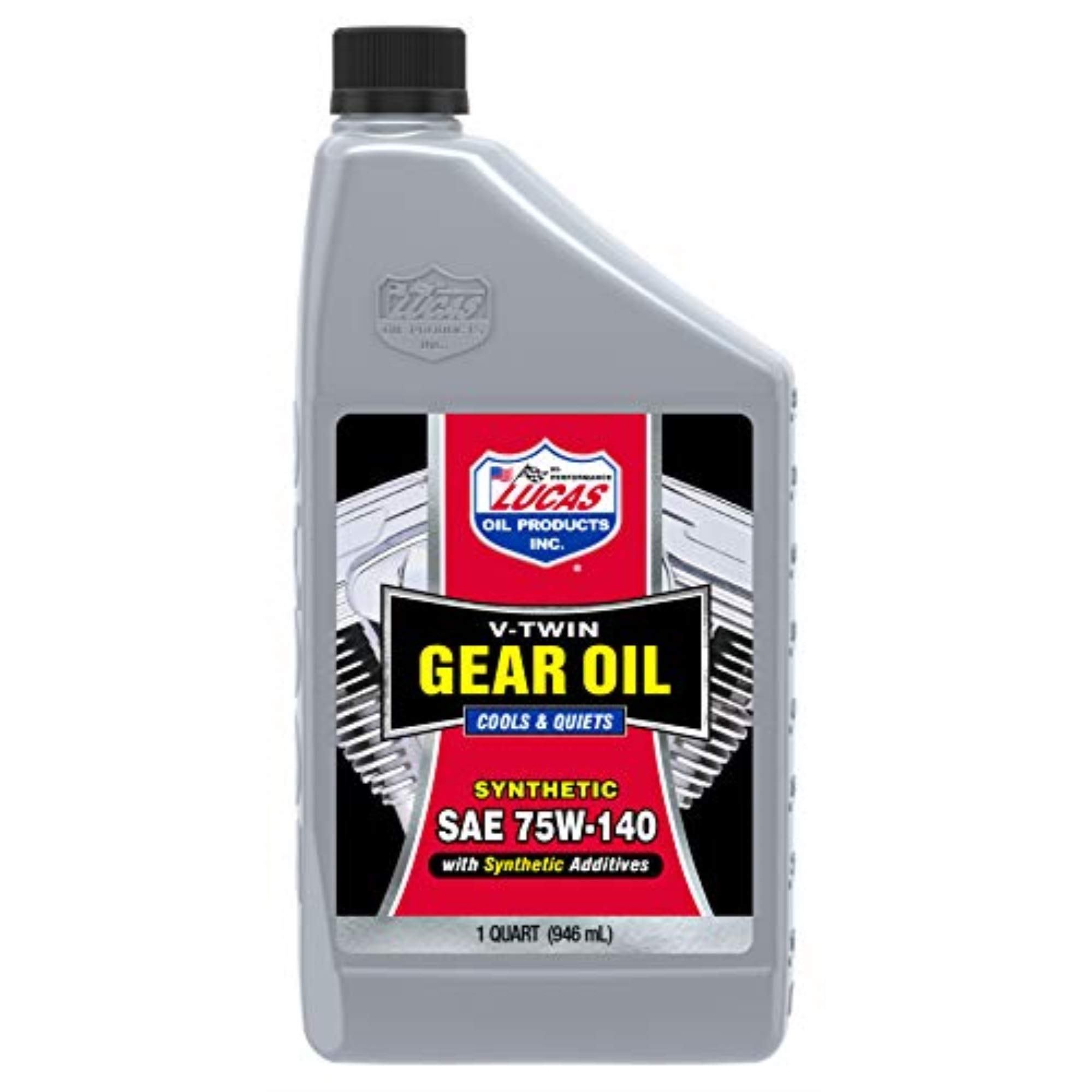 Lucas Oil 10791 Synthetic SAE 75W-140 V-Twin Gear Oil - 1 Quart