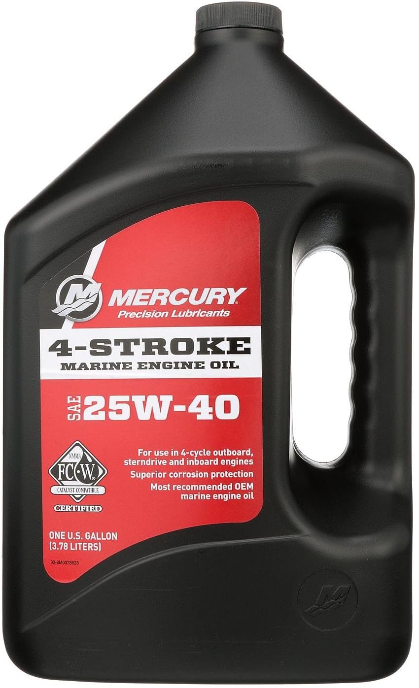 Mercury 25W-40 4-Stroke Marine Engine Oil, 1 Gallon - 8M0078628