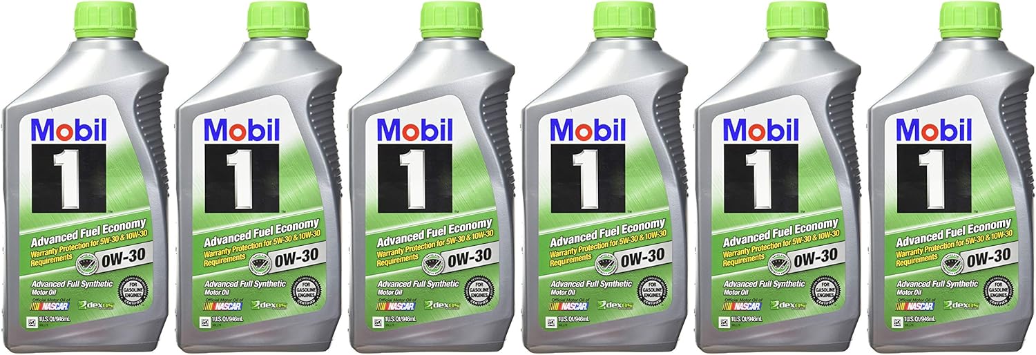 Mobil 1 96918 0W-30 Synthetic Motor Oil - 1 Quart (Pack of 6)