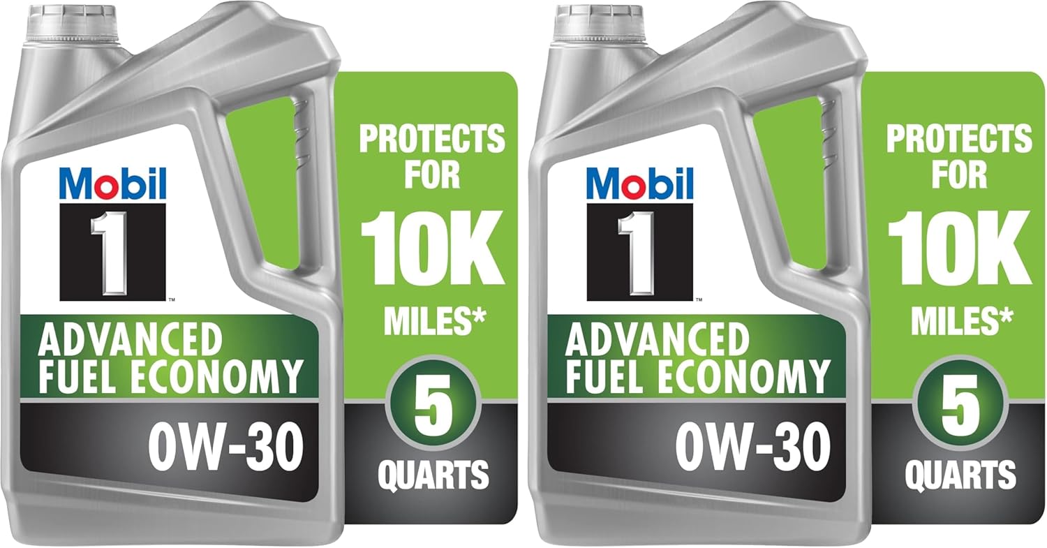 Mobil 1 Full Synthetic Motor Oil 0W-30 | Advanced Fuel Economy | 5 Quart | Pack of 2