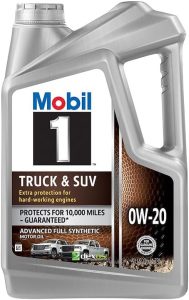 Mobil 1 Truck & SUV Full Synthetic Motor Oil 0W-20, Best Engine Oil for SUV