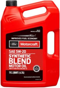 Motorcraft SAE 5W-20 Synthetic Blend Motor Oil - XO-5W20-5Q3SP - Best Engine Oil for Ford Fusion 2017