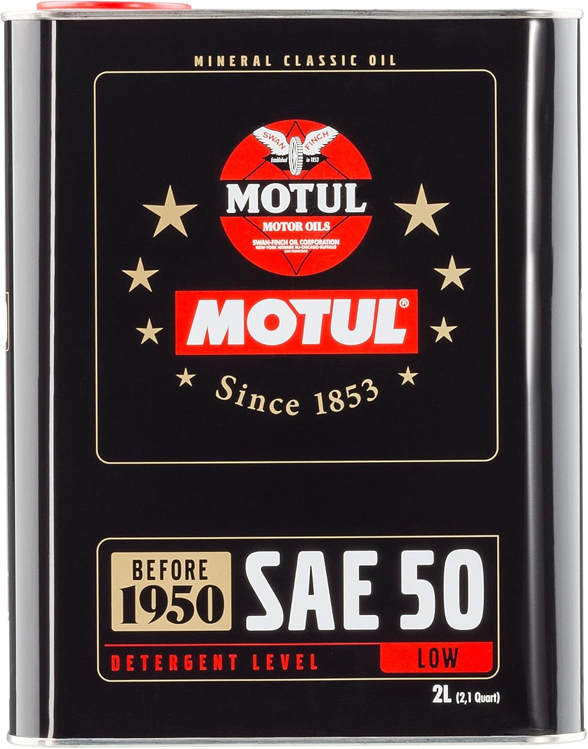 Motul 104510 Classic SAE 50 Mineral Engine Oil 2-liter