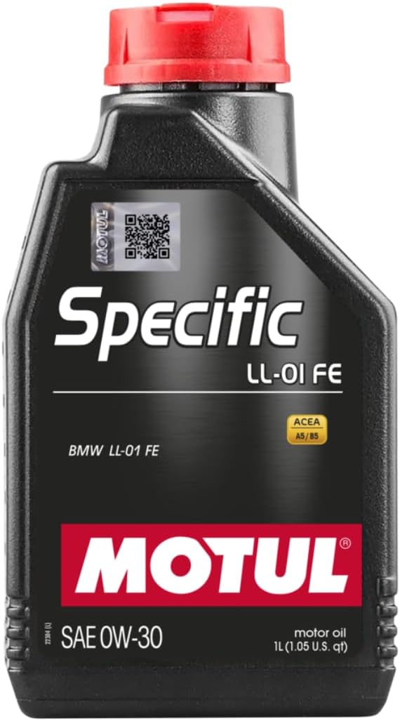 Motul Specific LL-01 FE 0W-30 100% Synthetic BMW Motor Oil, Official BMW Long Life-01 FE Approval, Fuel Economy Engine Oil for B48 N55 B58 Engines, Cold-Start Pour Point -45°C, 1 L