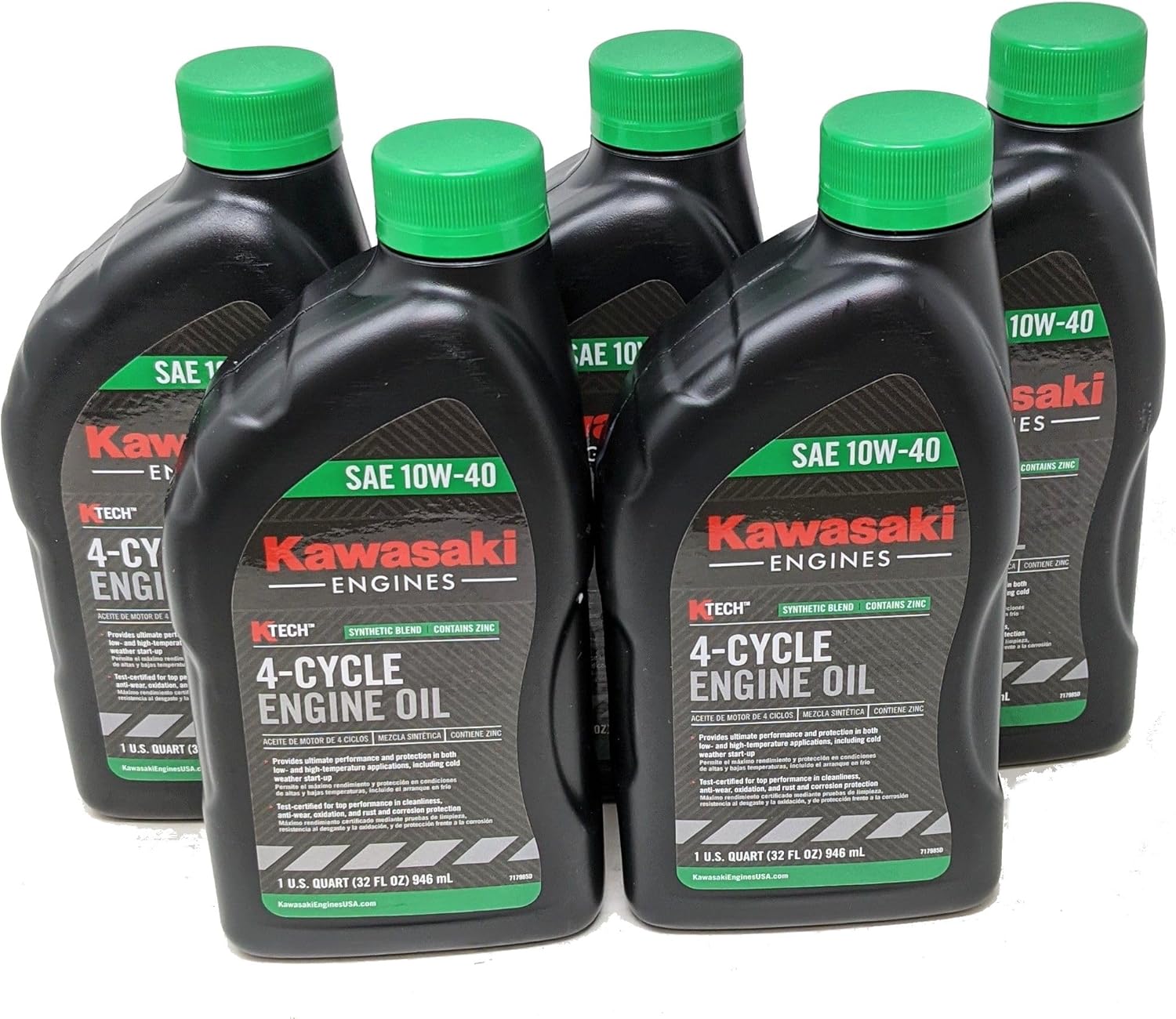 Pack of 5 Kawasaki 99969-6296 Genuine OEM K-Tech SAE 10W-40