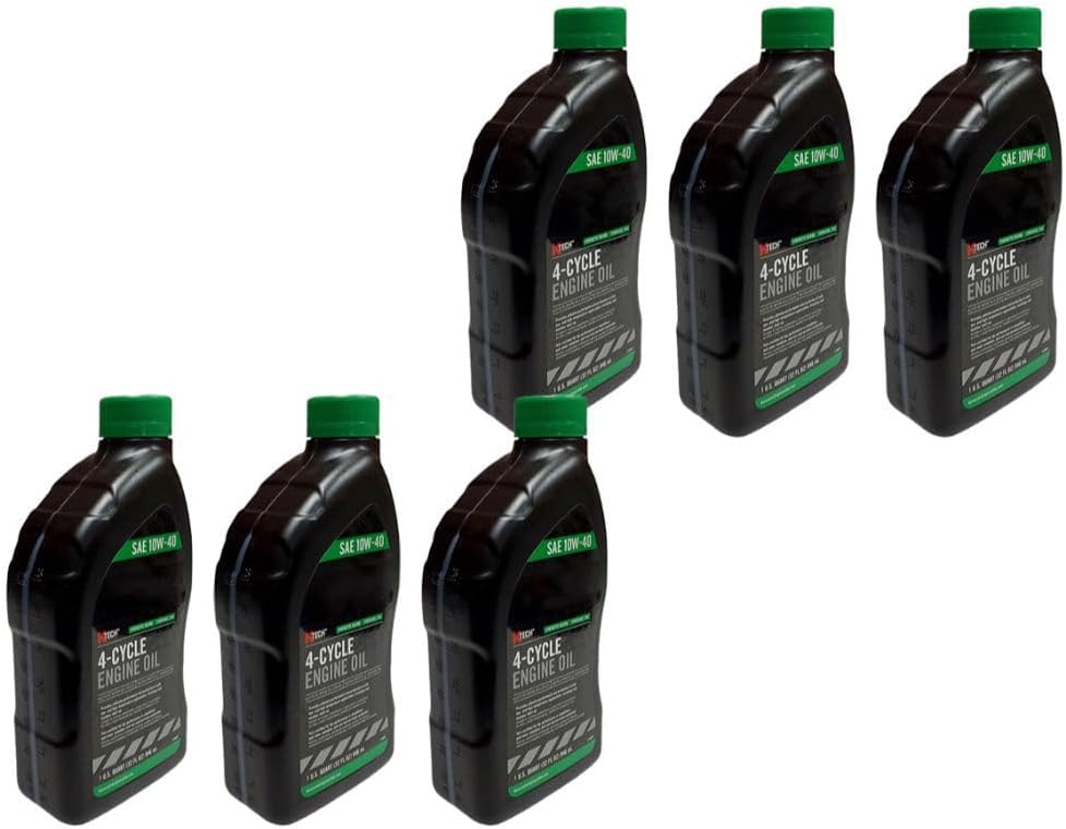Pack of 6 Kawasaki 99969-6296 Genuine OEM K-Tech SAE 10W-40 4-Cycle Engine Oil