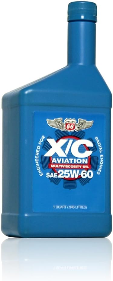 Phillips 66 X/C Aviation Oil 25w-60 Engine Oil - 1 Quart Bottle