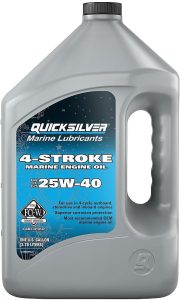 Quicksilver 25W-40 4-Stroke Marine Engine Oil, 1 Gallon, Best Mineral Engine Oil