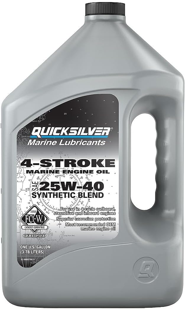 Quicksilver 25W-40 4-Stroke Synthetic Blend Marine Engine Oil