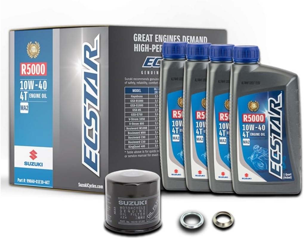 R5000 Oil Change Kit 4 Quart Compatible With Suzuki Ecstar 990A0-01E10-4KT