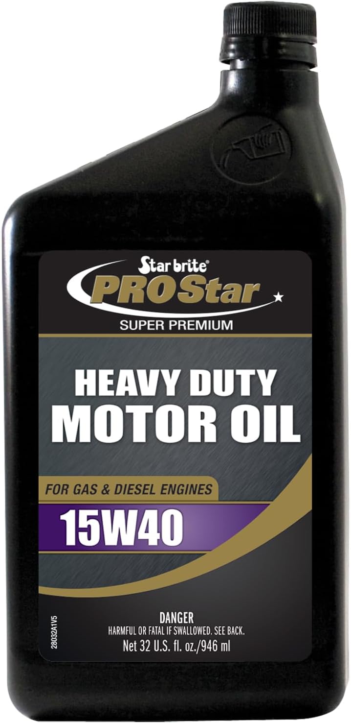 STAR BRITE Pro Star Super Premium Motor Oil SAE 15W-40 - High Performance, Heavy-Duty Engine Protection - Meets API CI, CJ-4, & More