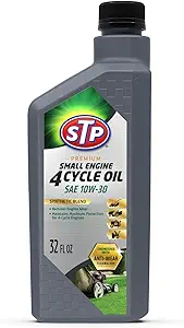 STP Premium Synthetic Blend 4 Cycle Small Engine Oil, SAE 10w30 Motor Oil for Lawnmowers, Generators, Tractors, Snow Blowers, and More, 32 fl oz